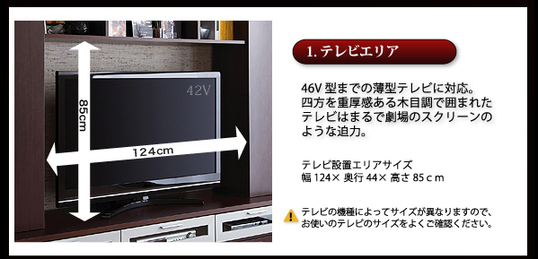 収納棚＆AVラック付テレビボード／クローズタイプ プラズマ,液晶,薄型