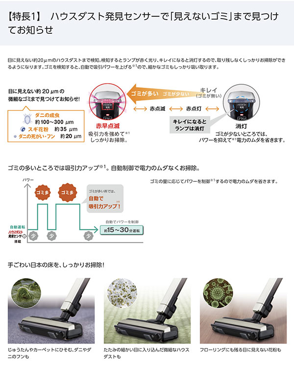 スティック型 掃除機 Panasonic MC-SBU510J サイクロン式 掃除機