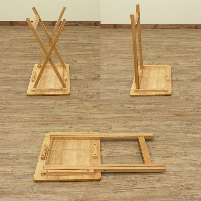 折りたたみテーブル 幅48.5cm ／茶（ブラウン） サイドテーブル 北欧風
