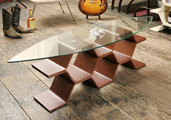 個性的ハニカムガラステーブル135cm幅 カフェ・美容室のインテリアに
